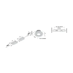 LED inbouwspot Eco SR 68 wit 3.000 K Ø 8,5 cm aluminium