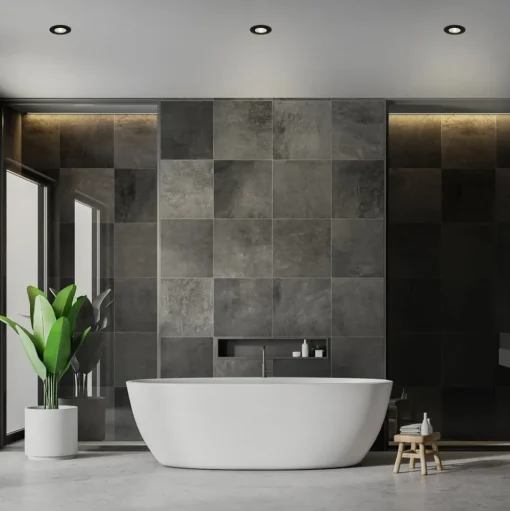 LED inbouwspot Kulana zwart set van 3 IP65