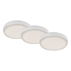 LED inbouwspot Plat wit 7,5cm 4.000K set van 3