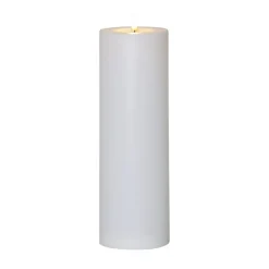 LED kaars Flamme Rak 32,5 cm wit kunststof op batterijen