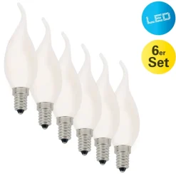 LED kaars windstoot E14 4W 450lm warmwit 6 per set
