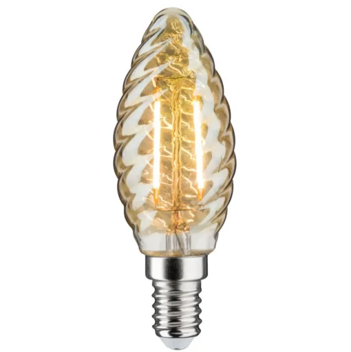 LED kaarslamp E14 4,7 goud gedraaid dimbaar