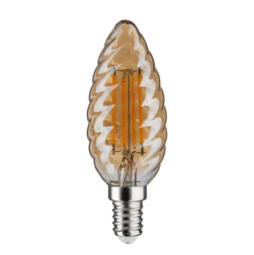 LED kaarslamp E14 4,7 goud gedraaid dimbaar
