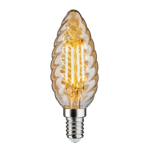 LED kaarslamp E14 4,7 goud gedraaid dimbaar