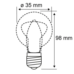 LED kaarslamp E14 4,7 goud gedraaid dimbaar