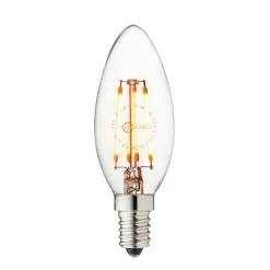 LED kaarslamp, E14, 3,5 W, 2.200 K, gloeidraad, dimbaar