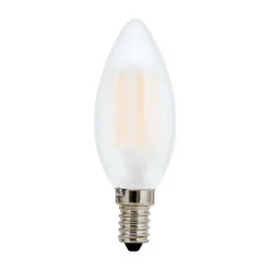 LED kaarslamp E14 4,5W 827 binnen mat, dimbaar
