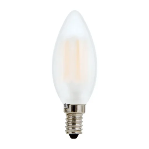 LED kaarslamp E14 4,5W 827 binnen mat, dimbaar