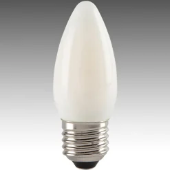 LED kaarslamp E27 4,5W 827 gesatineerd