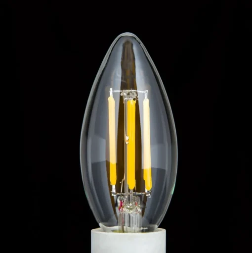LED kaarslamp E14 4,5W C35 filament 827 dimbaar