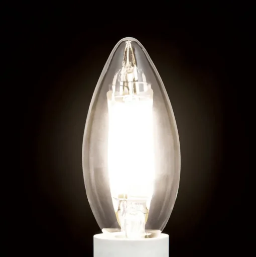 LED kaarslamp E14 4,5W C35 filament 827 dimbaar