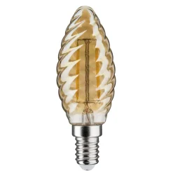 LED kaarslamp E14 2,6W 2.500K goud gedraaid