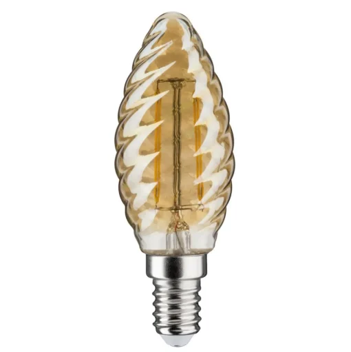 LED kaarslamp E14 2,6W 2.500K goud gedraaid