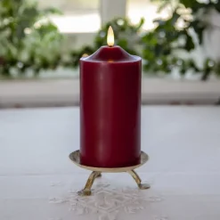 LED kaarsvlam, hoogte 17 cm, rode echte was op batterijen
