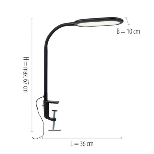 LED klemlamp Kelly, CCT, dimbaar