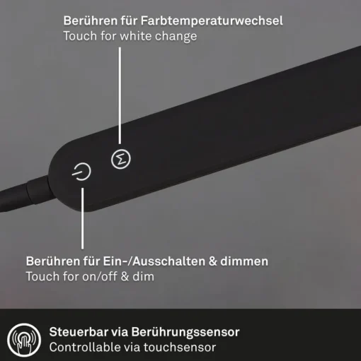 LED klemlamp Servo, dimbaar, CCT, zwart