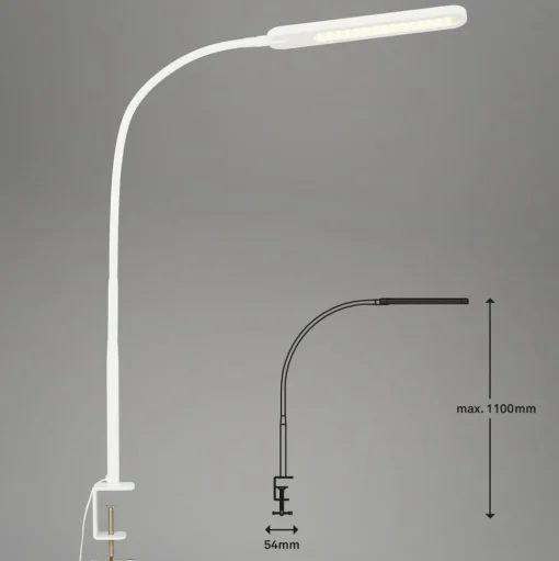 LED klemlamp Servo, dimbaar, CCT, wit