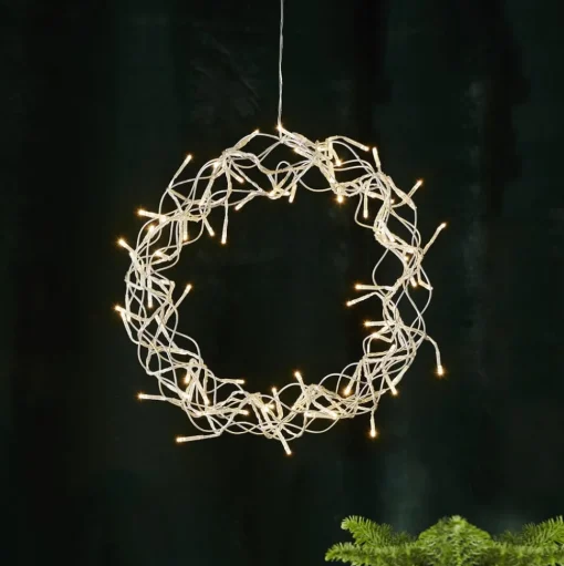 LED krans krullend, warmwit, Ø 30 cm