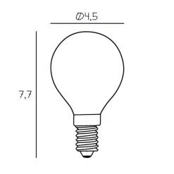 LED lamp Arbitrair, E14 mat 2,5 W 2.700 K dimbaar