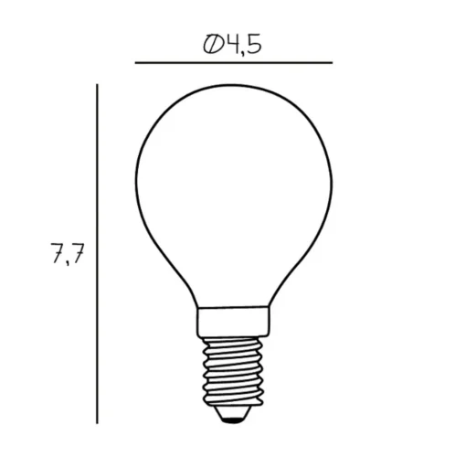 LED lamp Arbitrair, E14 mat 2,5 W 2.700 K dimbaar