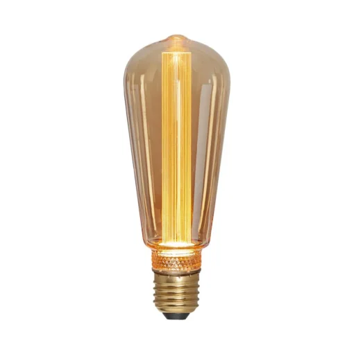 LED lamp DecoLED NGC, Rustika, E27 2 W amber 1.700 K