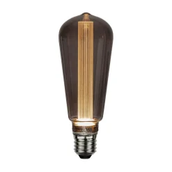 LED lamp DecoLED NGC, Rustika E27 1,1 W grijs 2.800 K