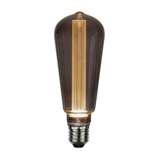 LED lamp DecoLED NGC, Rustika E27 1,1 W grijs 2.800 K