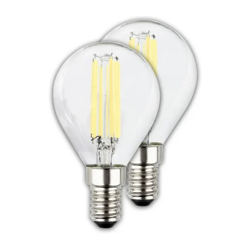 LED lamp druppel E14 2,5W helder 3000K 525lm EEK A 2er