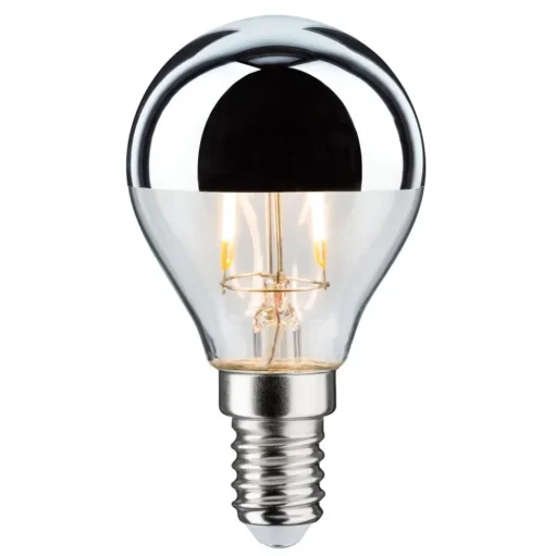 LED lamp E14 827 druppel zilver 2,6W