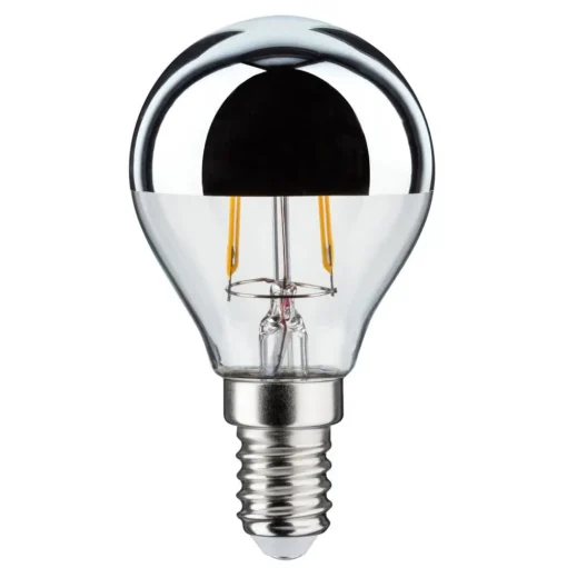 LED lamp E14 827 druppel zilver 2,6W