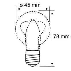 LED lamp E14 827 hoofdspiegel zilver 4.8W dimbaar