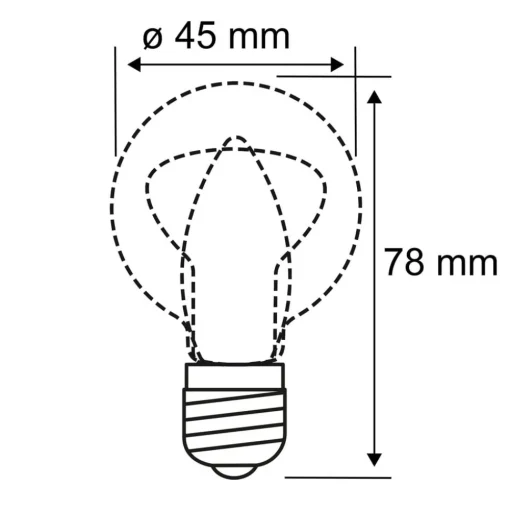 LED lamp E14 827 hoofdspiegel zilver 4.8W dimbaar