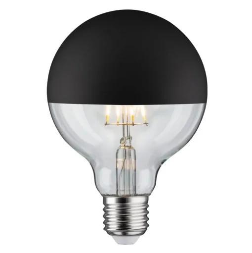 LED lamp E27 827 6,5W hoofdspiegel zwart mat