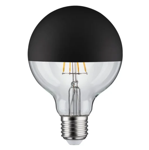 LED lamp E27 827 6,5W hoofdspiegel zwart mat