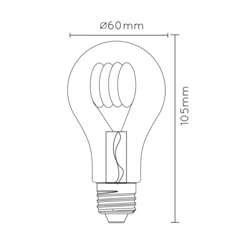 LED lamp E27 A60 4W 2.200K amber dag/nacht sensor