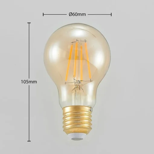LED lamp E27 A60 6,5W 2.500K amber 3-step-dimmer