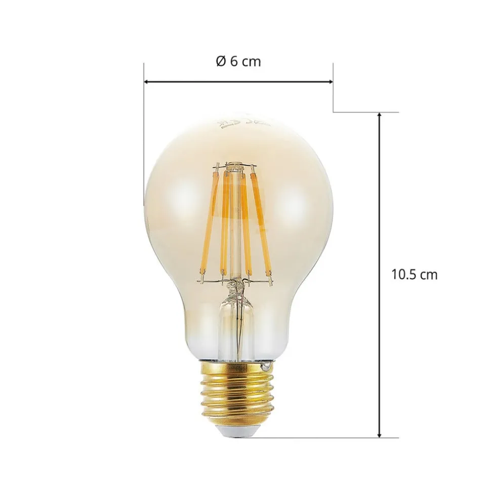 LED lamp E27 A60 6,5W 2.500K amber 3-step-dimmer