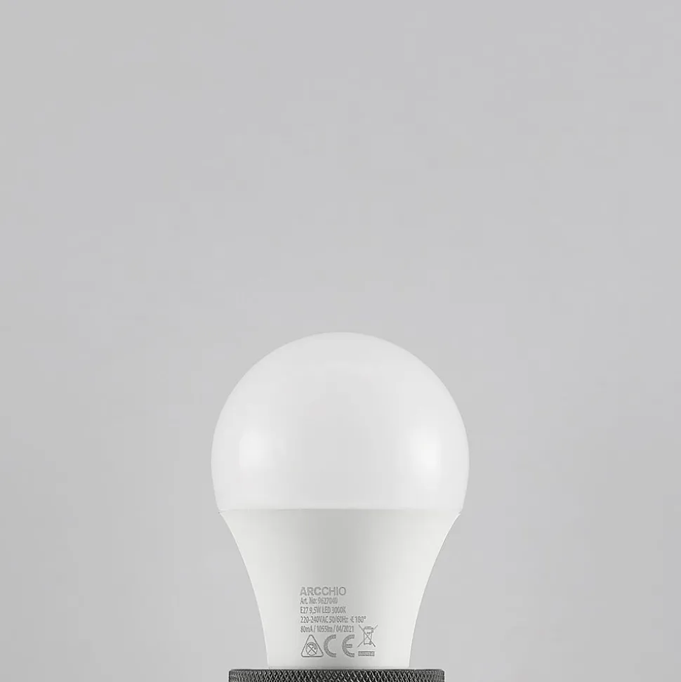 LED lamp E27 A60 9,5W 3.000K opaal, 3 per set