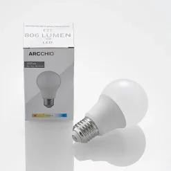 LED lamp E27 A60 8W 3.000K opaal, 2 per set