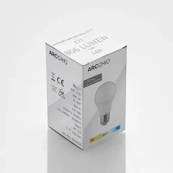LED lamp E27 A60 8W 3.000K opaal, 2 per set
