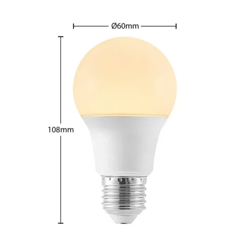 LED lamp E27 A60 4,9W 3.000K opaal 6 per set