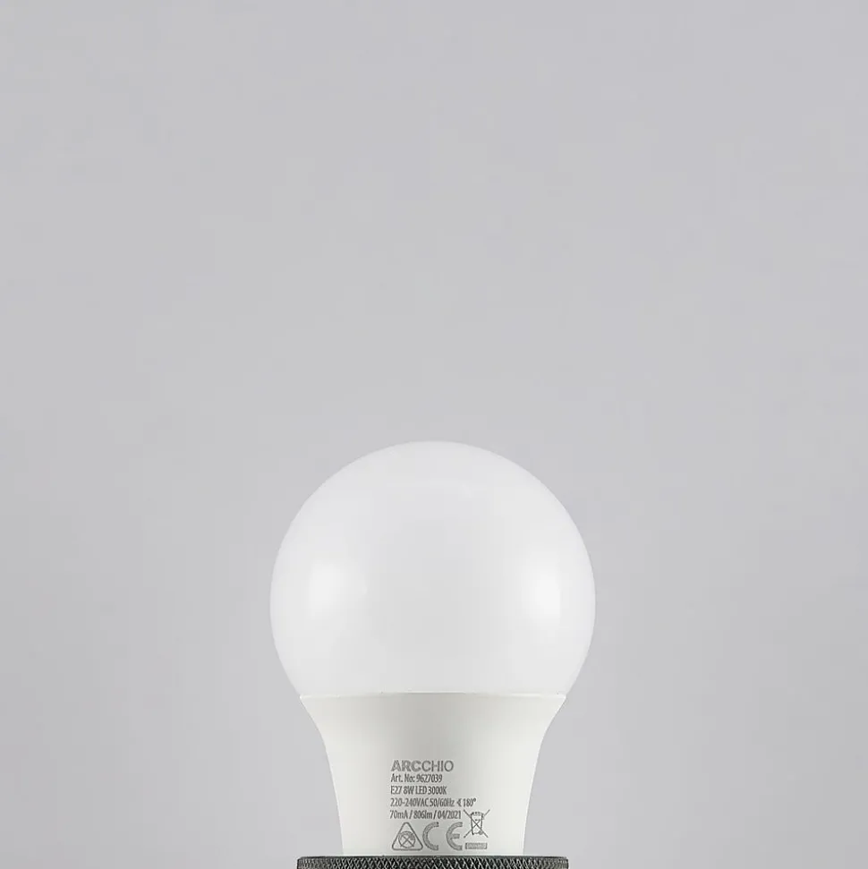 LED lamp E27 A60 8W 3.000K opaal, 10 per set