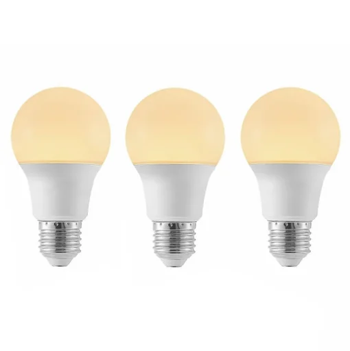 LED lamp E27 A60 4,9W 3.000K opaal 3 per set