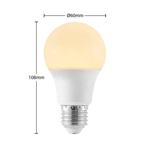 LED lamp E27 A60 4,9W 3.000K opaal 10 per set