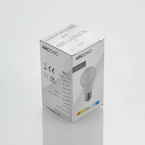 LED lamp E27 A60 4,9W 3.000K opaal 10 per set