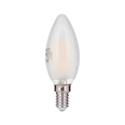 LED lamp E14 C35, mat, 2W, 2.700 K, 180 lm, dimbaar