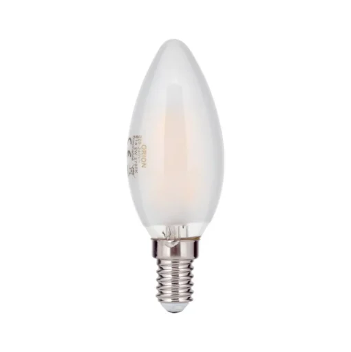 LED lamp E14 C35, mat, 2W, 2.700 K, 180 lm, dimbaar