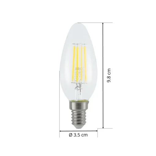 LED lamp E14 filament 4W 2.700K 3-step-dimmer