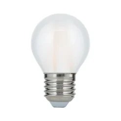 LED lamp, E27 G45, mat, 6W, 827, 720 lm, dimbaar