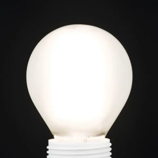 LED lamp E14 G45, mat, 6W, 2.700 K, 720 lm, dimbaar
